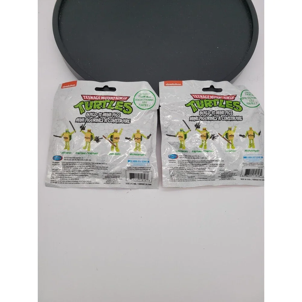 TMNT Build-It Series 2 Pack Minifigure Set Nickelodeon Just Play Donatello Miche